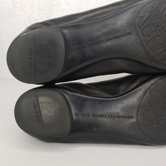 AGL Attilio Giusti Leombruni Leather Cap Toe Flats - Picture 10 of 12